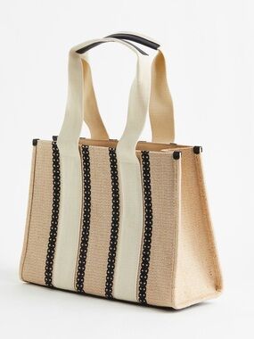H & M Jute Blend Tote Bag - NWT